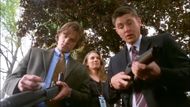 Jensen Ackles, Lauren Cohen, and Jared Padalecki in Supernatural | Image via Warner Bros. Television